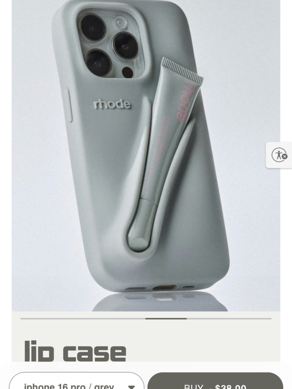 RHODE Grey Lip Case